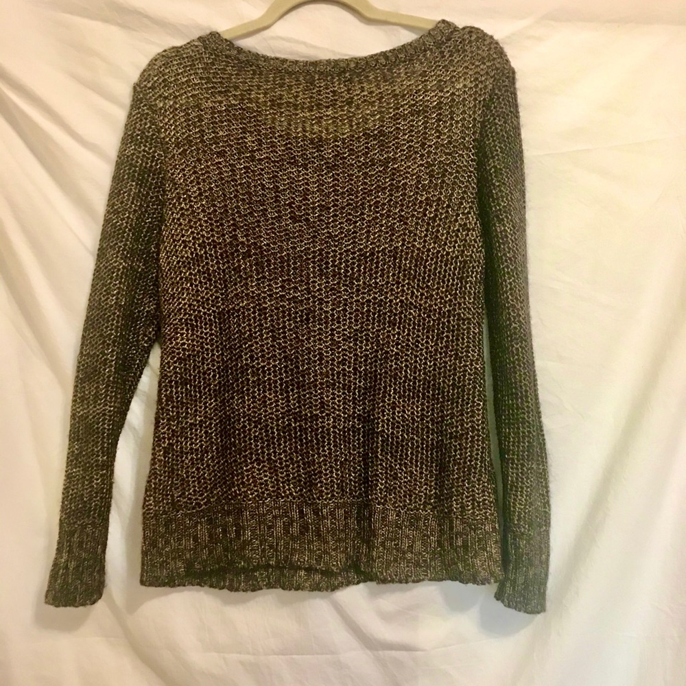 Eileen Fisher Gold Metallic and Black Sweater - Picture 5 of 9